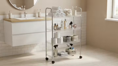 4-Tier Slim Storage Cart with Wheels